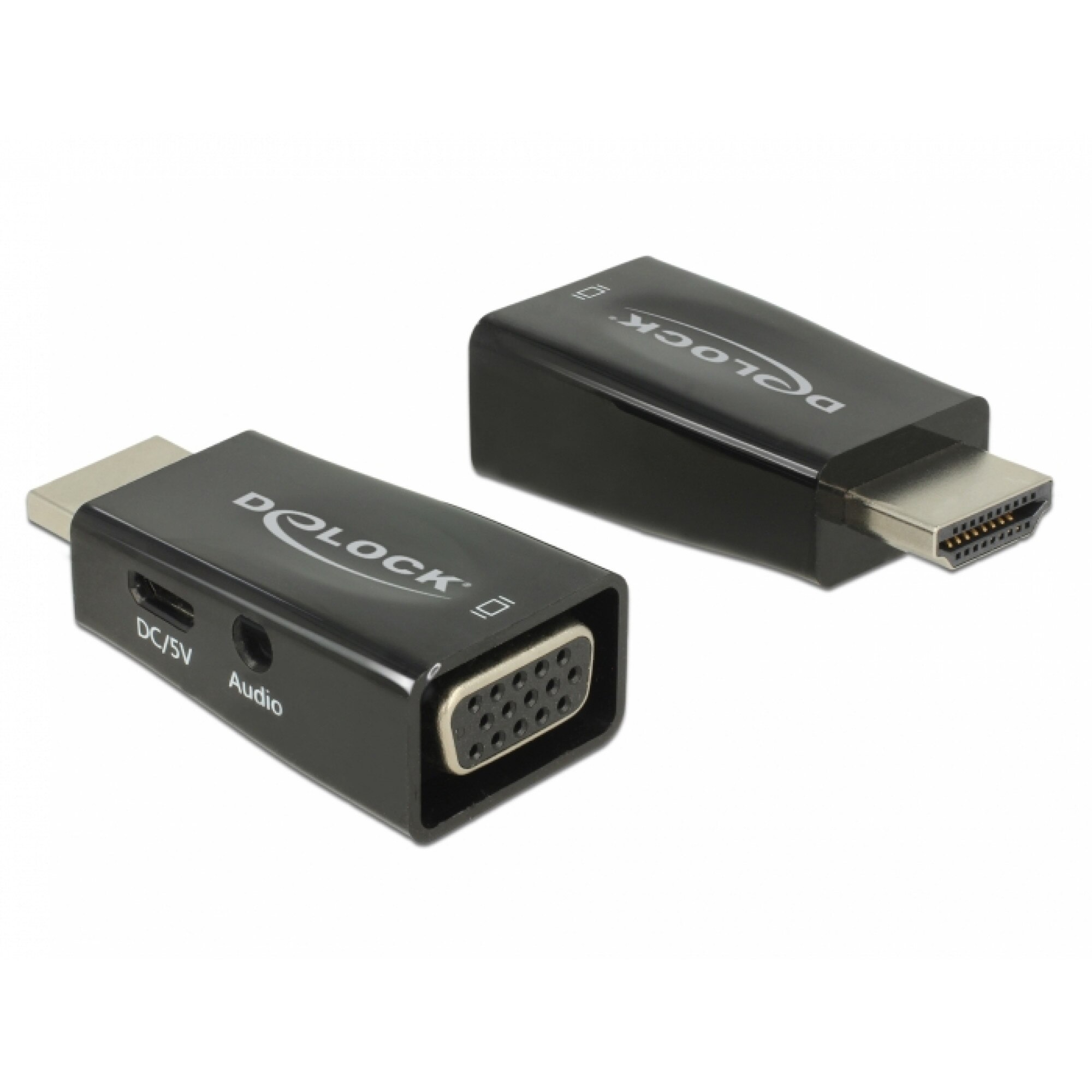 Adaptor HDMI la VGA T-M cu alimentare si audio, Delock 65901