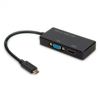 Adaptor USB tip C la HDMI + VGA T-M, Value 12.99.3215 Adaptor USB tip C la HDMI + VGA T-M, Value 12.99.3215