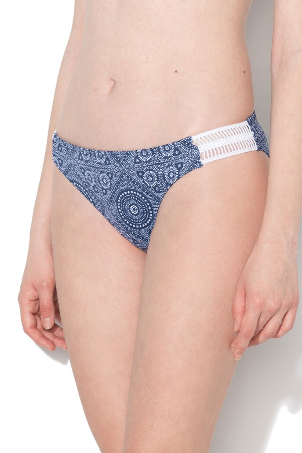 ROXY, Slip cu imprimeu grafic, Bleumarin/Alb, XS
