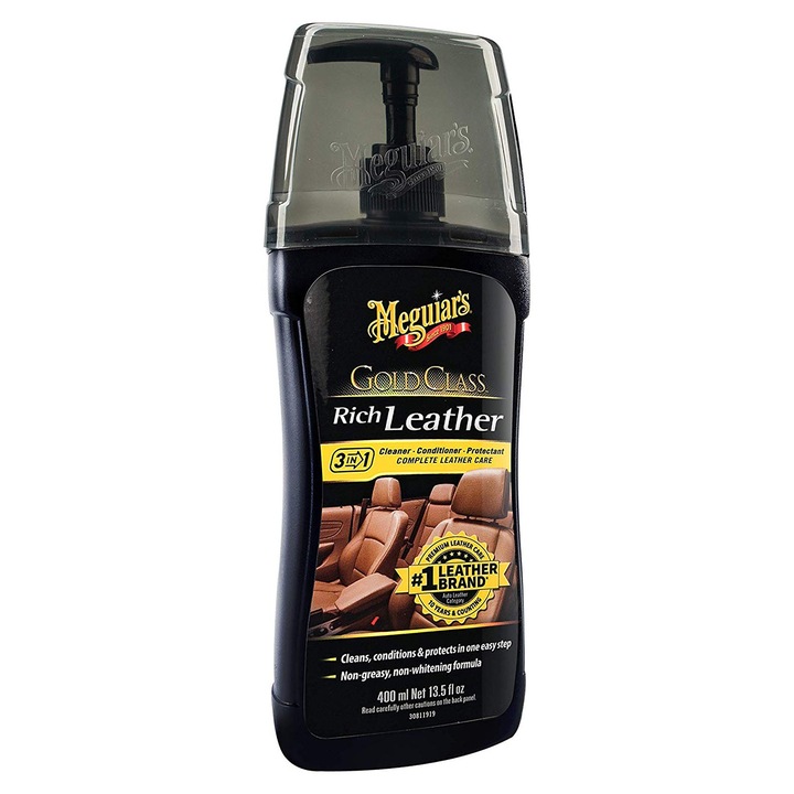 Разтвор за почистване и поддръжка на кожа Meguiar's, 400 мл, Gold Class Rich Leather Cleaner/Conditioner