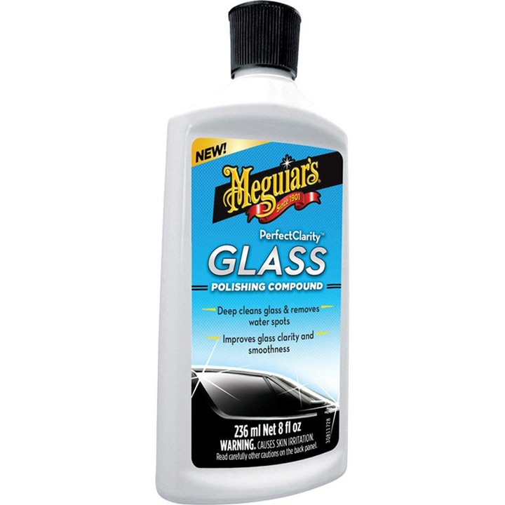 Solutie polish pentru geamuri auto Meguiar's, 236ml, Perfect Clarity Glass
