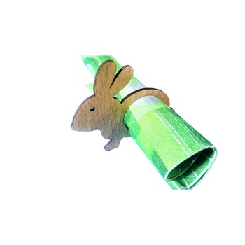 Set suport servetele si tacamuri, petrecere, Pasti, Iepurasi, 4 buc Set suport servetele si tacamuri, petrecere, Pasti, Iepurasi, 4 buc