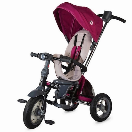 Tricicleta multifunctionala 4in1 cu sezut reversibil Coccolle Velo Air Violet, 1-6, pliabila
