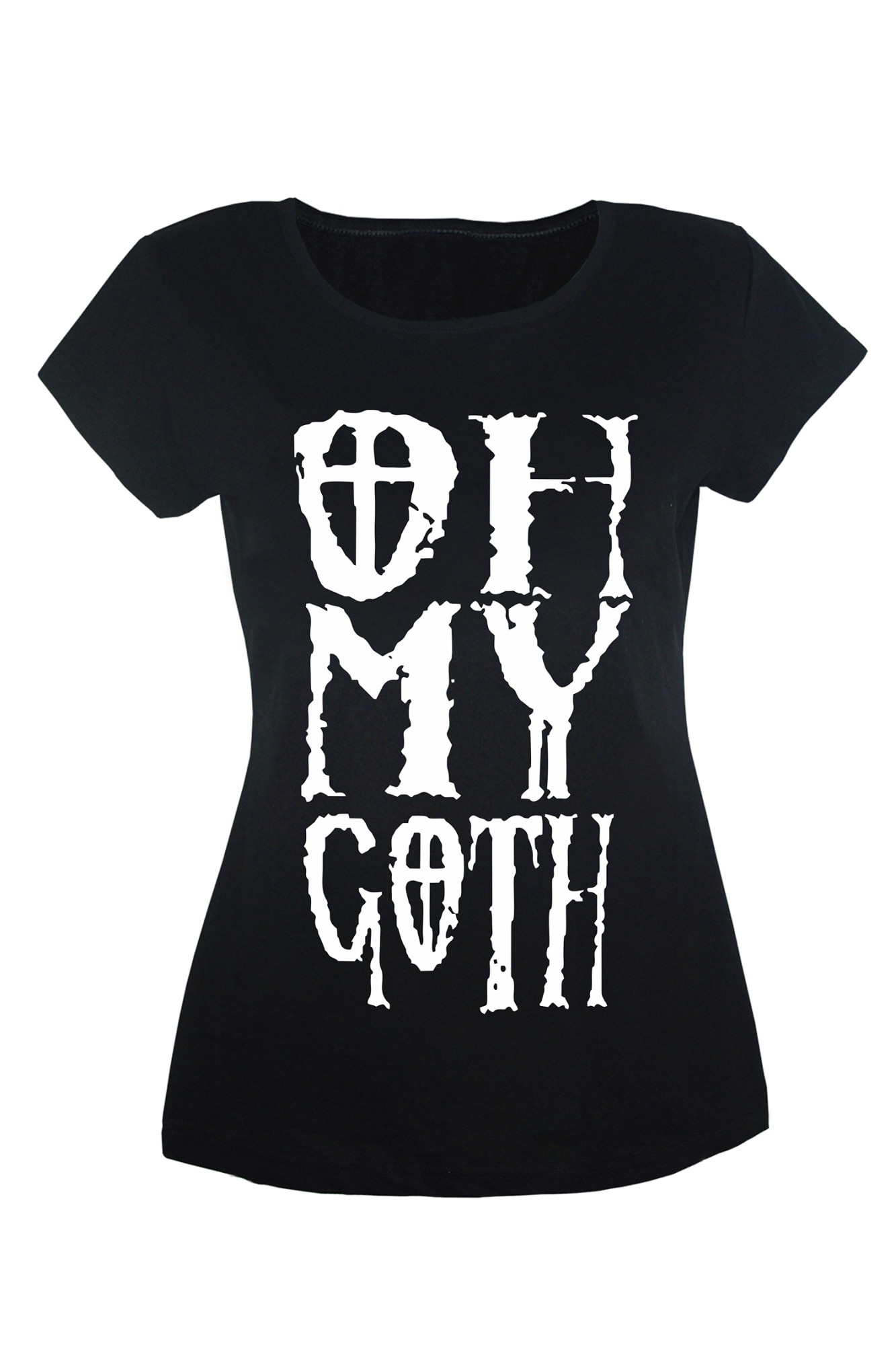 Tricou negru dama Oh My Goth, Negru