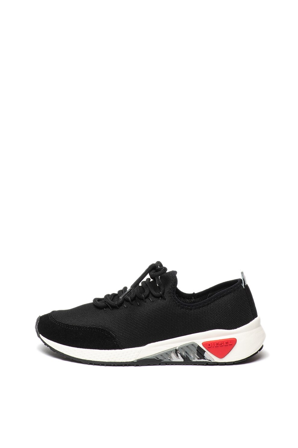 Diesel, Pantofi sport slip-on de plasa tricotata Lc W, Negru, 37