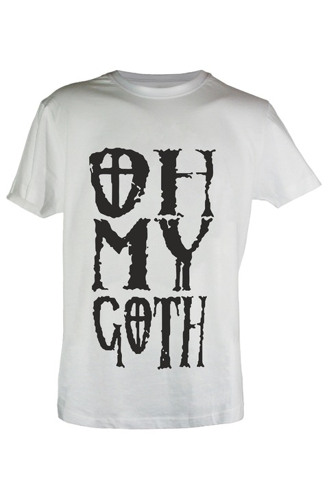 Tricou barbati Oh My God, Alb