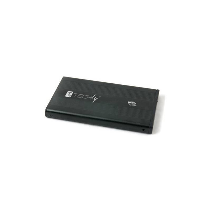 Techly HDD/SSD enclosure USB 3.0, SATA 2.5'', aluminium, black