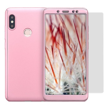 Husa Full Cover 360° (fata + spate + folie sticla) pentru Xiaomi Redmi Note 5 Pro, Rose Gold Husa Full Cover 360° (fata + spate + folie sticla) pentru Xiaomi Redmi Note 5 Pro, Rose Gold