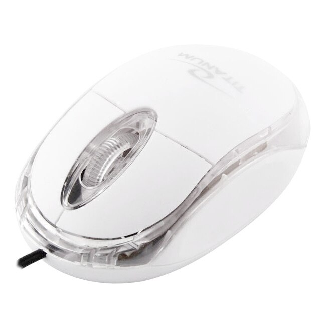 Mouse Esperanza Titanum TM102W cu fir optic USB alb