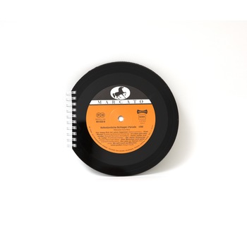 Agenda vinil reciclat, Vinilistic, A5, Marcato, 16 cm, Agenda Rotunda, Cadou din vinyl Agenda vinil reciclat, Vinilistic, A5, Marcato, 16 cm, Agenda Rotunda, Cadou din vinyl