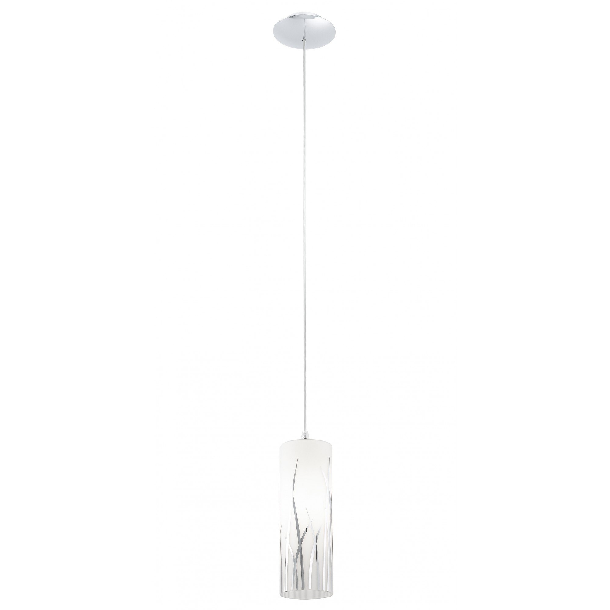 Pendul EGLO RIVATO 92739, E27 1x60W, sticla decor crom, Ø90mm