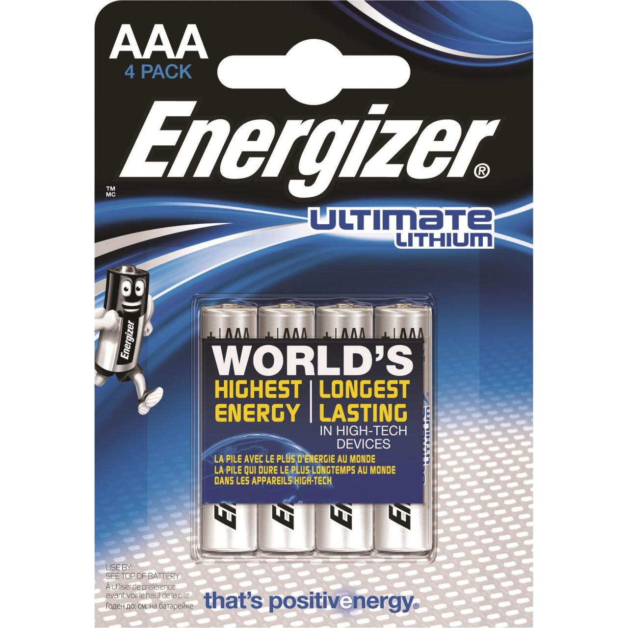 Baterii Energizer Ultimate Lithium R3, AAA, 1.5 v, 4 buc/set