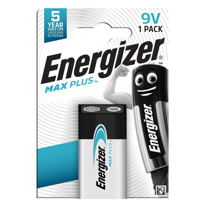 Baterie Energizer Max Plus 6LR61, 9V, Alcalina