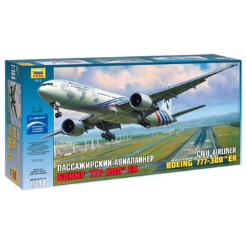 Macheta aeromodele Zvezda Civil Airliner Boeing 777-300ER 1:144 ZVEZ 7012 Macheta aeromodele Zvezda Civil Airliner Boeing 777-300ER 1:144 ZVEZ 7012