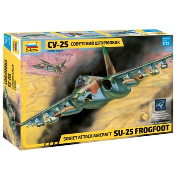 Macheta aeromodele Zvezda Soviet Attack Aircraft Suhoi SU-25  Macheta aeromodele Zvezda Soviet Attack Aircraft Suhoi SU-25