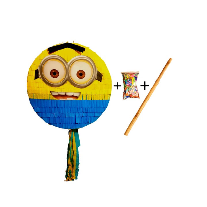Pinata, PinaStar, minionstar cu bat si confetti cadou