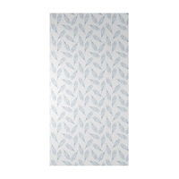 Draperie Tekstylialand, model pene albe cu contur albastru, 140x240 cm, Poliester, Alb/Albastru