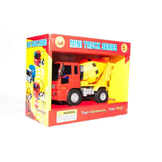 Masinuta betoniera cu frictiunie, plastic, multicolor, 25 cm