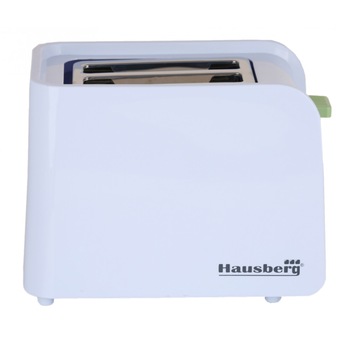 Prajitor de paine Hausberg HB-195V, 750 W, 2 felii, functie decongelare, functie reincalzire, 6 trepte putere, alb/verde Prajitor de paine Hausberg HB-195V, 750 W, 2 felii, functie decongelare, functie reincalzire, 6 trepte putere, alb/verde