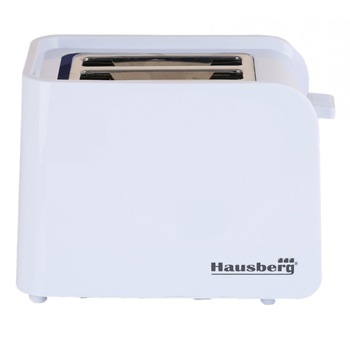Prajitor de paine Hausberg HB-195A, 750 W, 2 felii, functie decongelare, functie reincalzire, 6 trepte putere, alb Prajitor de paine Hausberg HB-195A, 750 W, 2 felii, functie decongelare, functie reincalzire, 6 trepte putere, alb