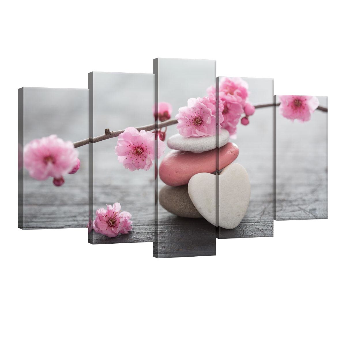 Set Tablouri DEGRETS 78522 Canvas, 60 x 100 cm, 5 piese (2x40x20 cm, 2x50x20 cm, 1x60x20 cm), Imprimavarare 1