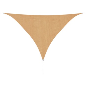 Copertina tip parasolar, triunghiular, vidaXL, HDPE, 3.6 x 3.6 x 3.6 m, Bej