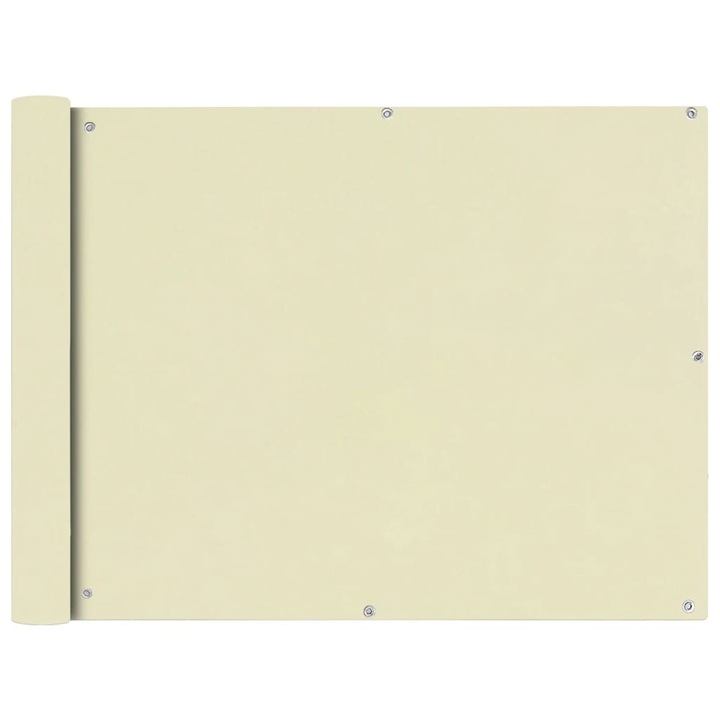 vidaXL 90x400 cm Krém Oxford szövetű erkély ablak sötétítő 0.83 kg