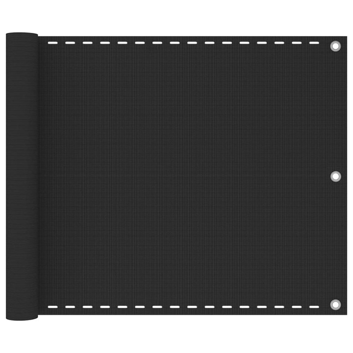 Prelata pentru balcon din HDPE vidaXL, antracit, 75 x 600 cm
