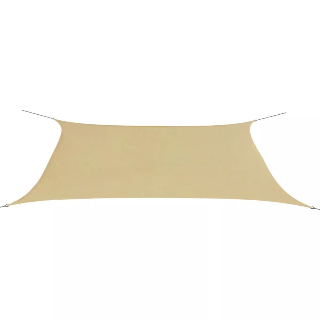 Copertina tip parasolar, dreptunghiular, vidaXL, Tesatura, 4 x 6 m, Bej