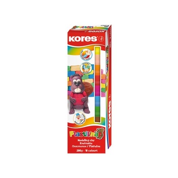 Plastilina Kores 200g 10 culori Plastilina Kores 200g 10 culori