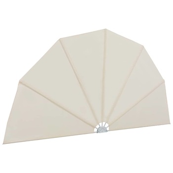 Copertina semirotunda pliabila de gradina, vidaXL, Tesatura, 160 cm, Crem Copertina semirotunda pliabila de gradina, vidaXL, Tesatura, 160 cm, Crem