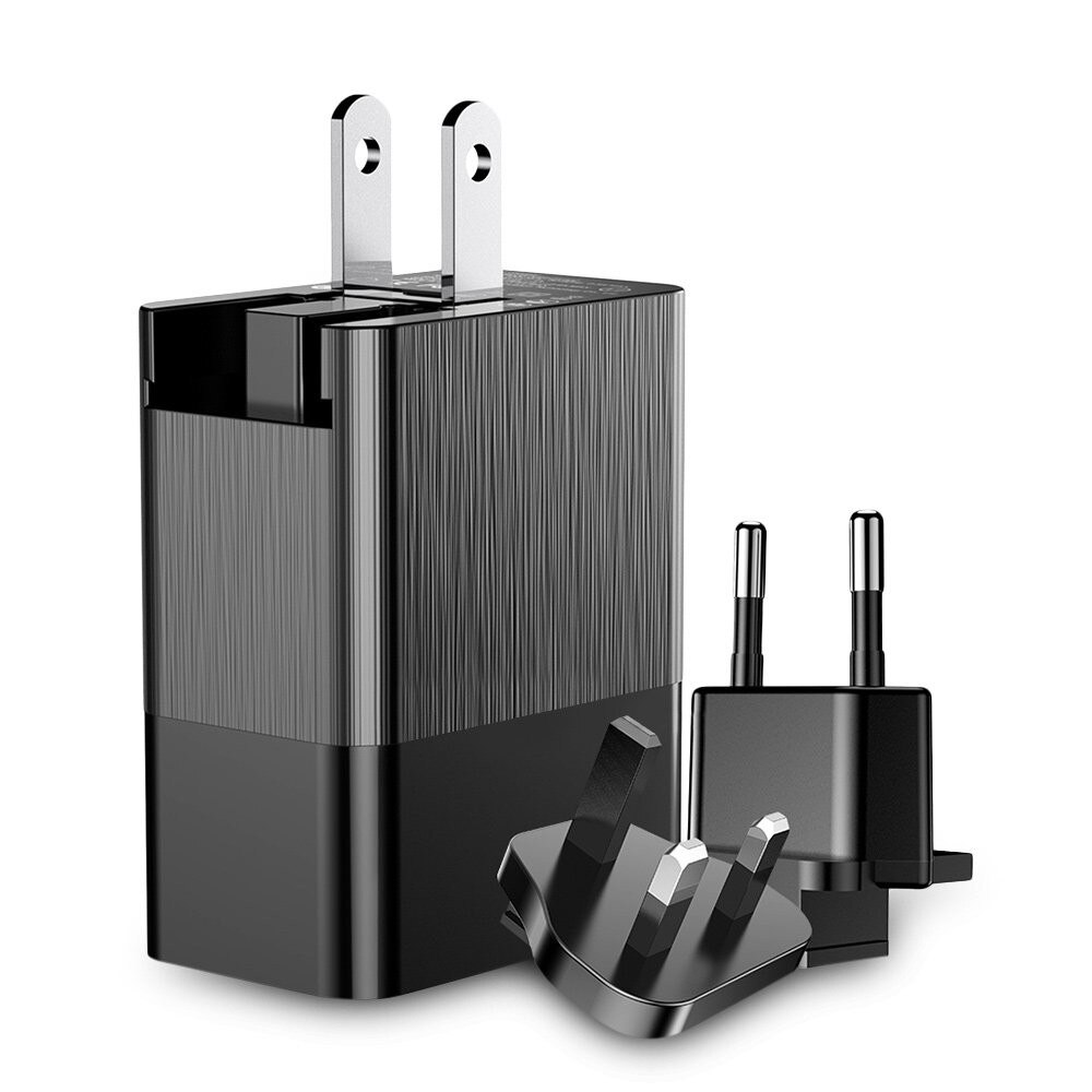 Incarcator telefon pentru calatorii cu 3 adaptoare pentru prize diferite, Baseus Duke 3x USB 3.4A , negru