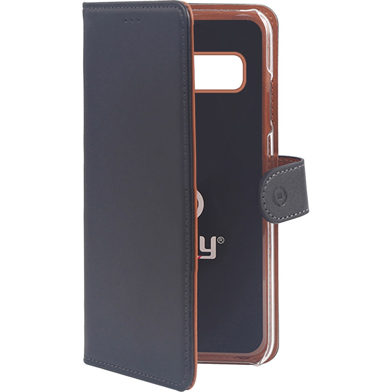 Husa de protectie Celly Wally pentru Samsung Galaxy S10 Plus, Negru