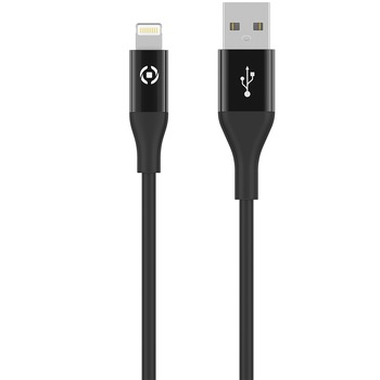 Cablu de date Celly lightning MFI, 1m, Negru Cablu de date Celly lightning MFI, 1m, Negru