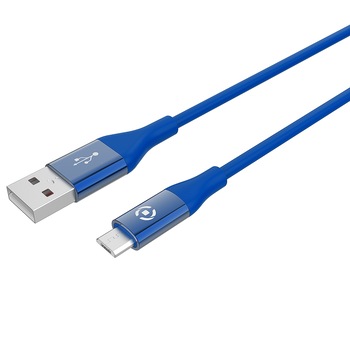 Cablu de date Celly, MicroUSB, 1m, Albastru Cablu de date Celly, MicroUSB, 1m, Albastru