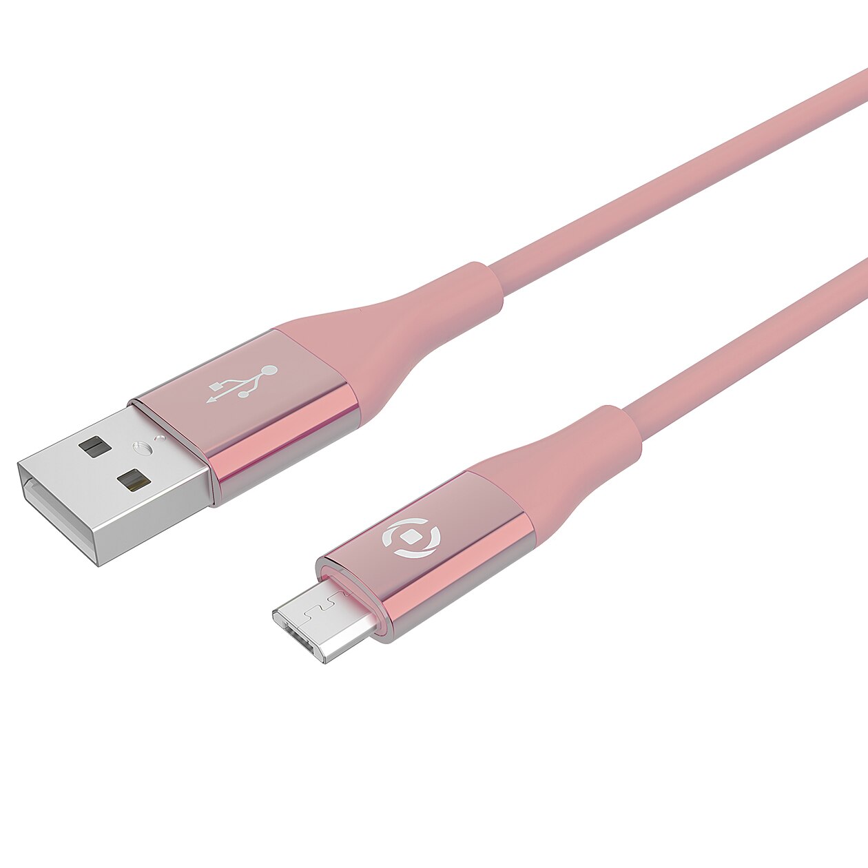 Cablu de date Celly, MicroUSB, 1m, Roz