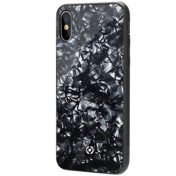 Husa de protectie Celly PEARL pentru Apple iPhone X/XS, Negru Husa de protectie Celly PEARL pentru Apple iPhone X/XS, Negru