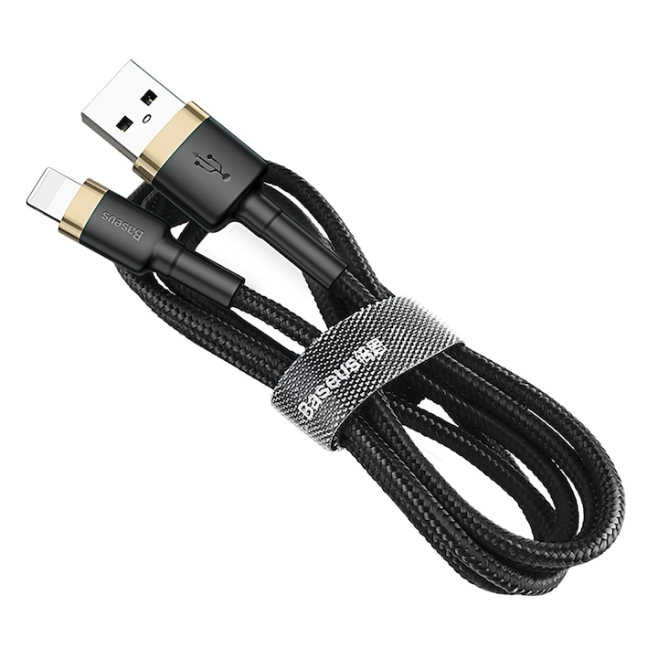 ΠΠ°Π±Π΅Π» Baseus, Cafule USB-Lightning, QC3.0, 2,4A, 1m, Π§Π΅ΡΠ΅Π½ Π·Π»Π°ΡΠ΅Π½