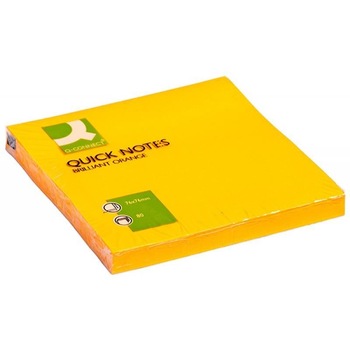 Notite adezive color Q-CONNECT, 76 x 76 mm, portocaliu neon, 75 file Notite adezive color Q-CONNECT, 76 x 76 mm, portocaliu neon, 75 file