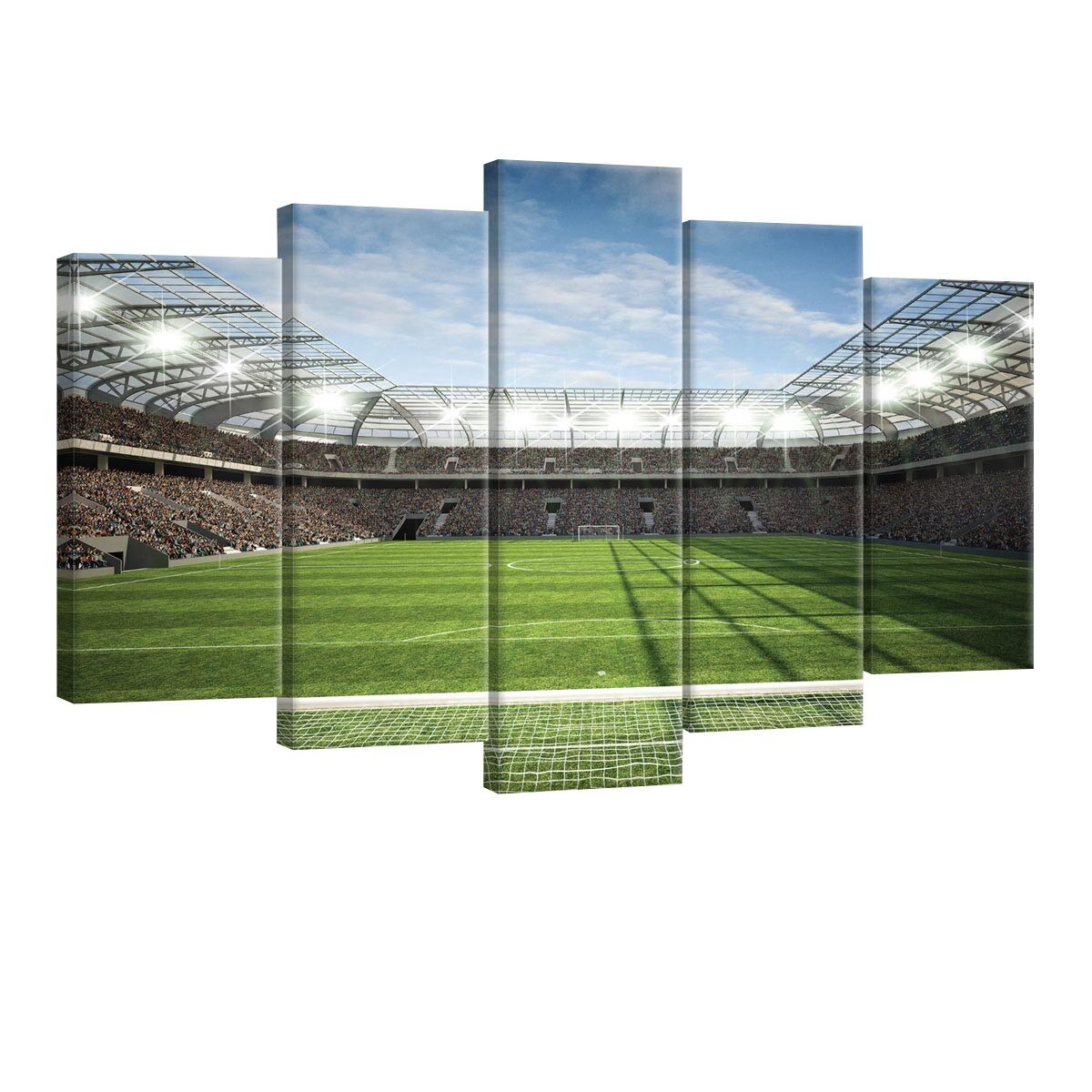 Set Tablouri DEGRETS 78530 Canvas, 60 x 100 cm, 5 piese (2x40x20 cm, 2x50x20 cm, 1x60x20 cm), Stadion 2