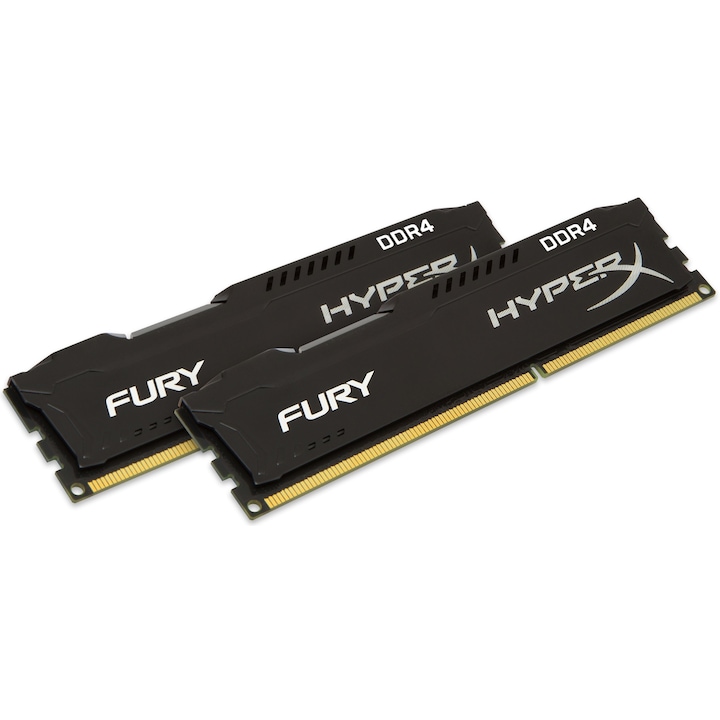 HyperX Fury Black 8GB (2x4GB) DIMM memória, DDR4, 2666MHz, CL15