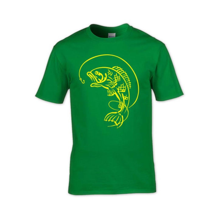 Tricou personalizat, Cadorix, pescari biban la pescuit, verde, L