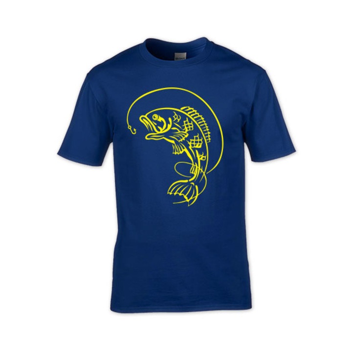 Tricou personalizat, Cadorix, pescari biban la pescuit, albastru royal, S