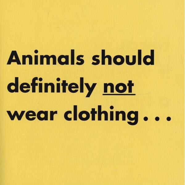 Lots More Animals Should Definitely Not Wear Clothing. Lots More Animals Should Definitely Not Wear Clothing.