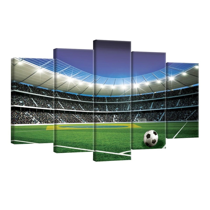 Set Tablouri DEGRETS 78543 Canvas, 60 x 100 cm, 5 piese (2x40x20 cm, 2x50x20 cm, 1x60x20 cm), Stadion 1