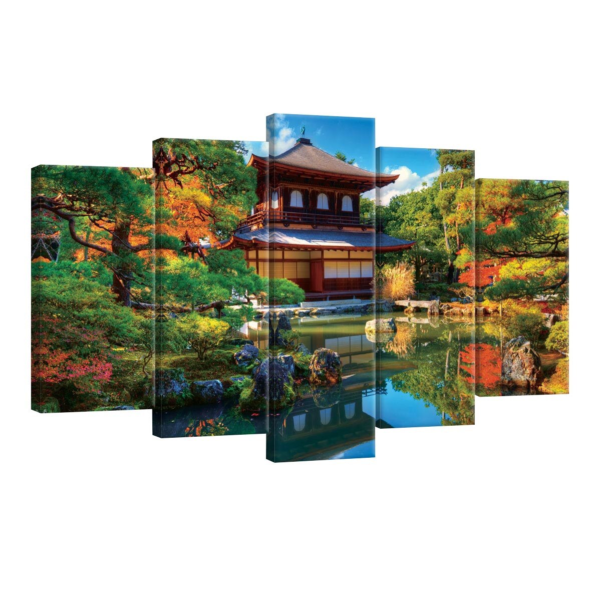 Set Tablouri DEGRETS 78558 Canvas, 60 x 100 cm, 5 piese (2x40x20 cm, 2x50x20 cm, 1x60x20 cm), China