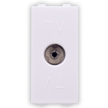 Priza TV capat, Hoff, modulara - 1, culoare alba, 46 x 22 x 32 mm Priza TV capat, Hoff, modulara - 1, culoare alba, 46 x 22 x 32 mm