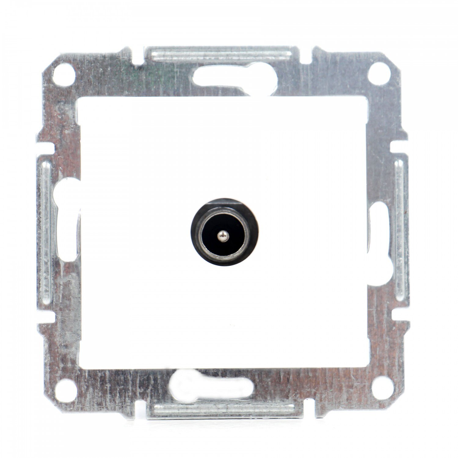 Priza TV, alba, 70 x 64 x 40 mm