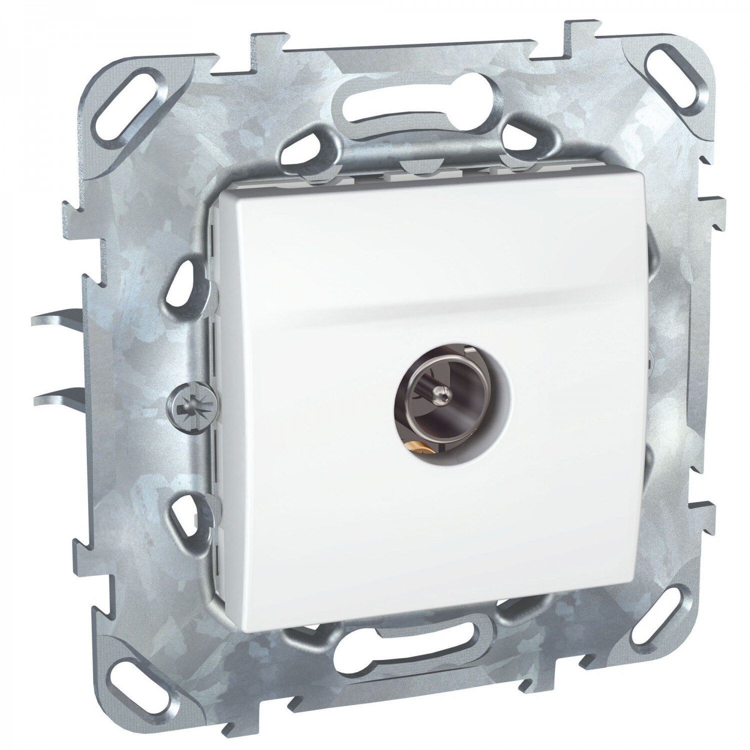 Priza TV, culoare alba, 70.9 x 70.9 x 28 mm