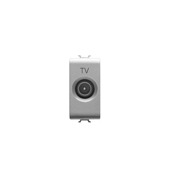 Priza TV directa tata, modulara - 1 modul, gri - titan Priza TV directa tata, modulara - 1 modul, gri - titan